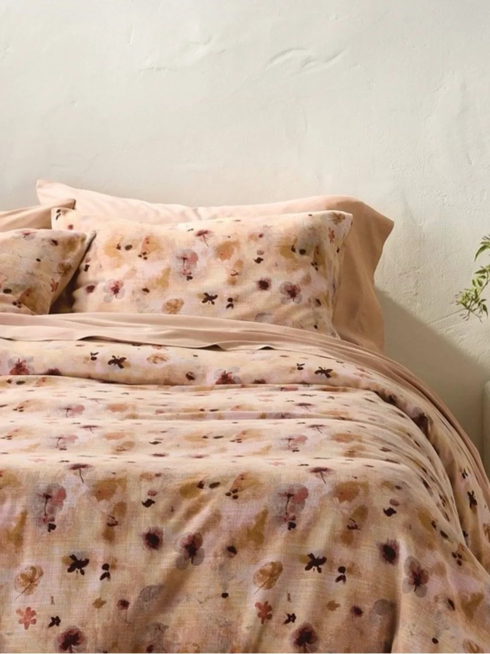 Target Casaluna King Plush Floral Duvet Set - color Pressed Floral Pink